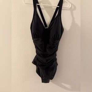 Source Unknown Black One-Piece Swimsuit